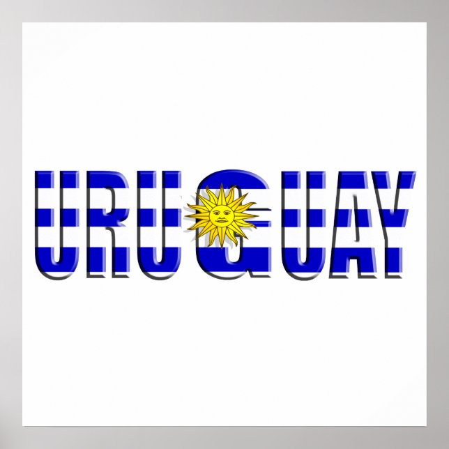 Affiches Drapeau du logo Uruguay Sun (Devant)