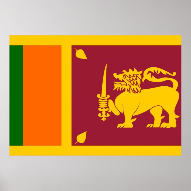 Affiches Drapeau du Sri Lanka (Devant)