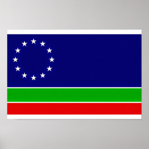 Affiches drapeau eurasie symbole du continent asiatique