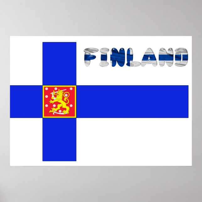 Affiches Drapeau finlandais (Devant)