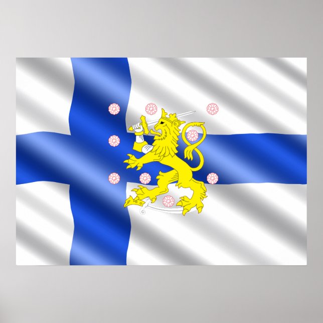 Affiches Drapeau finlandais (Devant)