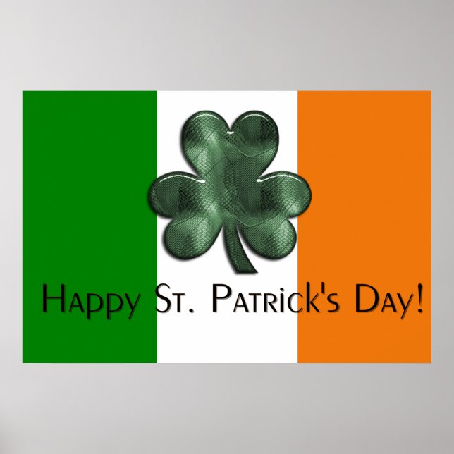 Affiches Drapeau irlandais - Bonne St. Patrick's Day Print (Devant)