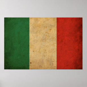 Affiches Drapeau Italie vintage