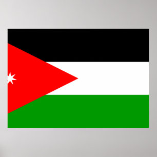 Affiches Drapeau Jordanie