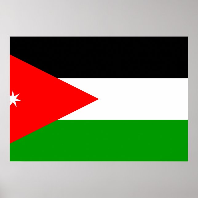 Affiches Drapeau Jordanie (Devant)