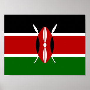 Affiches Drapeau Kenya Afrique
