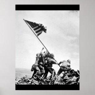 Affiches Drapeau levant sur Iwo Jima_War Image