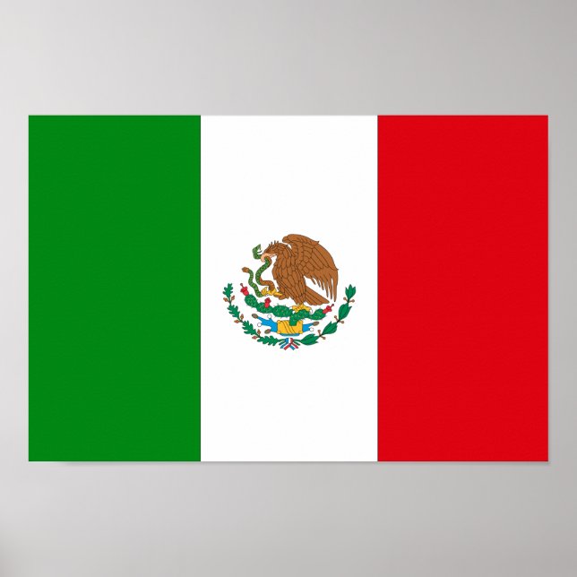 Affiches Drapeau mexicain (Devant)