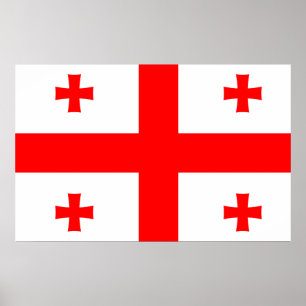 Affiches Drapeau national du monde de la Géorgie
