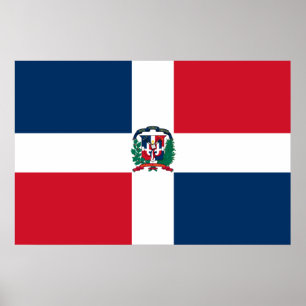 Affiches Drapeau naval de la République Dominicaine,