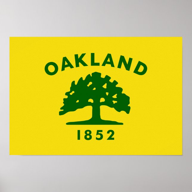 Affiches Drapeau Oakland, Californie (Devant)