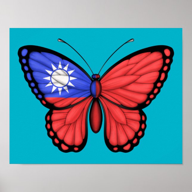 Affiches Drapeau papillon taïwanais (Devant)