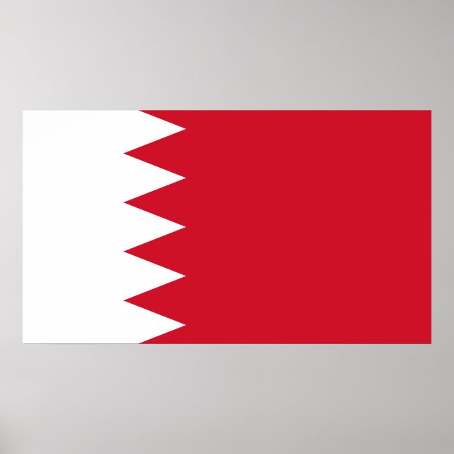 Affiches Drapeau patriotique de Bahreïn (Devant)