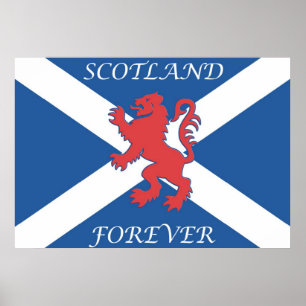 Affiches Drapeau rampant pour Lion Ecosse