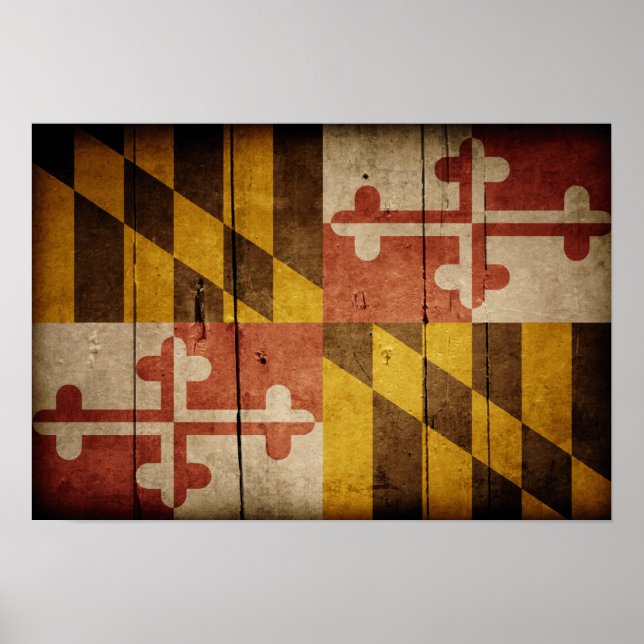 Affiches Drapeau robuste du Maryland (Devant)