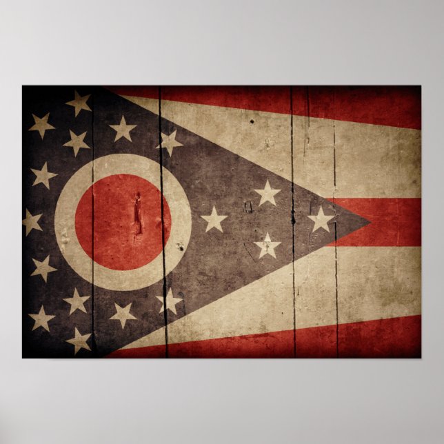 Affiches Drapeau robuste en Ohio (Devant)