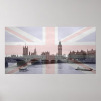 Drapeau Union Jack Skyline de Londres
