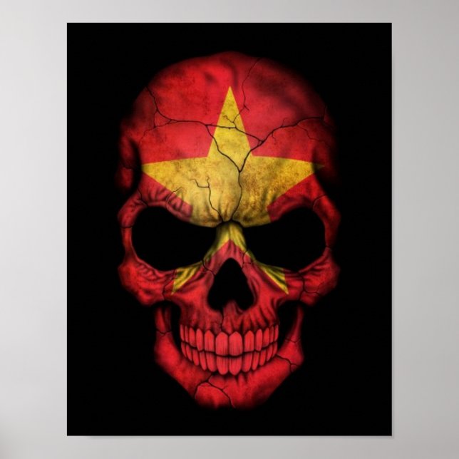 Affiches Drapeau vietnamien en noir (Devant)