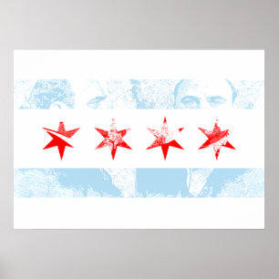 Affiches Drapeau vintage d'Al Capone de Chicago