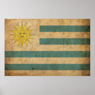 Affiches Drapeau vintage de l'Uruguay
