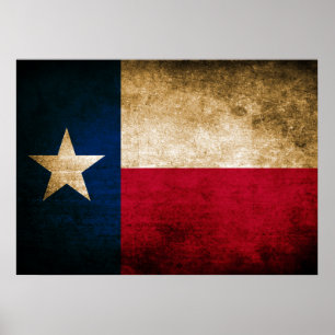 Affiches Drapeau vintage du Texas