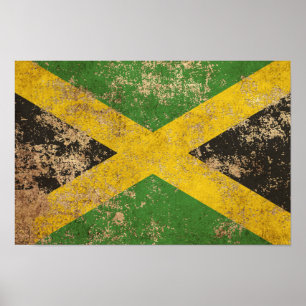 Affiches Drapeau Vintage jamaïcain d'âge rude
