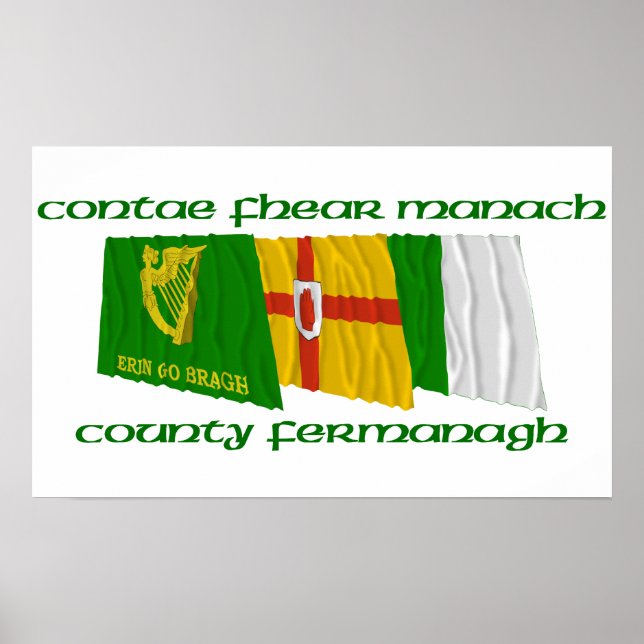 Affiches Drapeaux du comté de Fermanagh (Devant)