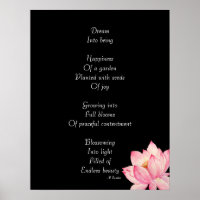 Dream Poem avec Lotus Flower