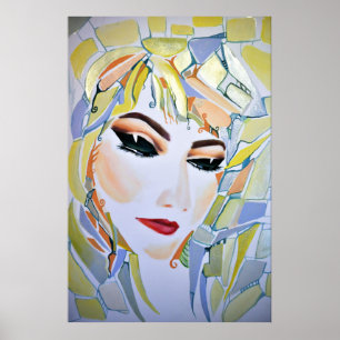 Affiches Dreamy Psychedelic Utopian Girl