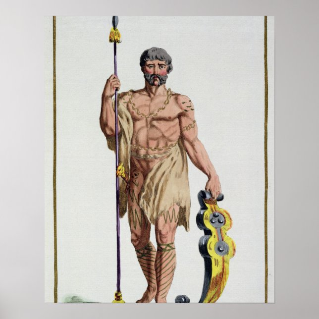 Affiches Dress of a Breton Warrior from 'Receuil d'Estamp (Devant)