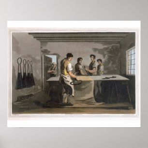 Affiches Dresseurs de tissu, du "Costume du Yorkshire" engr