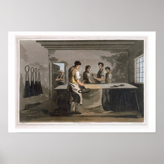 Affiches Dresseurs de tissu, du "Costume du Yorkshire" engr (Devant)