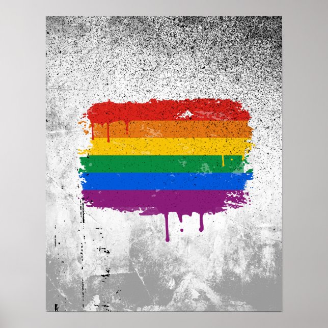 AFFICHES DRIPPER LE DRAPEAU GAY (Devant)