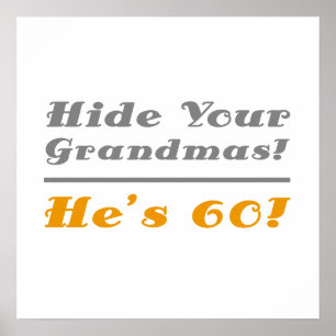 Affiches Drôle 60e anniversaire Cadeaux pour lui