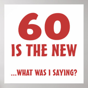 Affiches Drôle 60e anniversaire Gag Cadeaux
