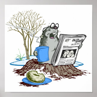 Affiches Drôle Chillin' Out Groundhog