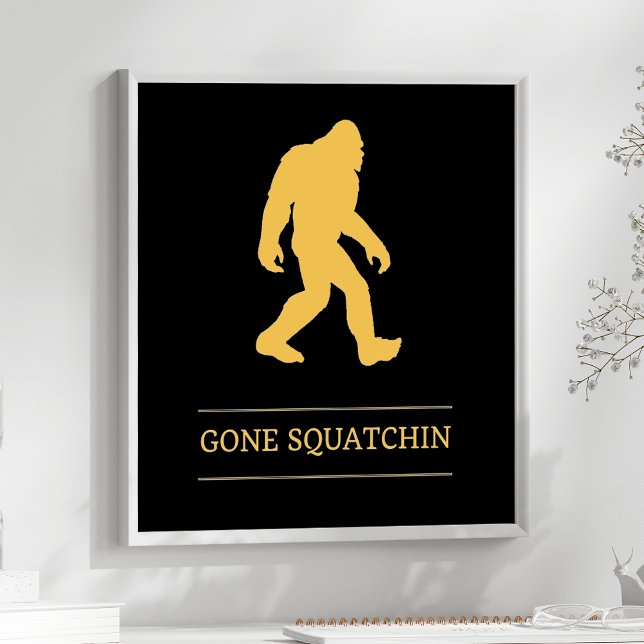 Affiches Drôle de Big Foot Parti en Squatchin Sasquatch (Créateur téléchargé)