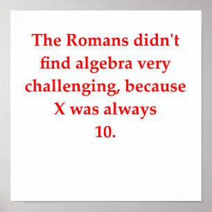 Affiches drôle de plaisanterie mathématique