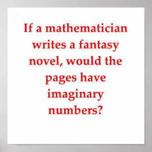 Affiches drôle de plaisanterie mathématique