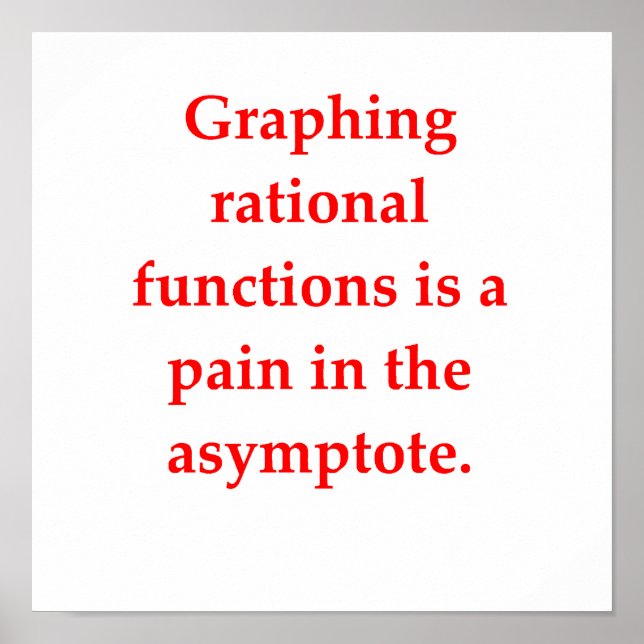 Affiches drôle de plaisanterie mathématique (Devant)