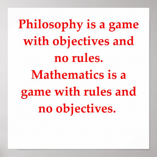 Affiches drôle de plaisanterie mathématique (Devant)