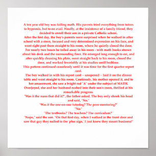 Affiches drôle de plaisanterie mathématique