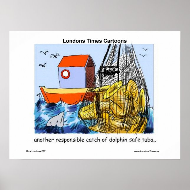 Affiches Drôles de Tuba Sans Danger pour les Dauph (Devant)