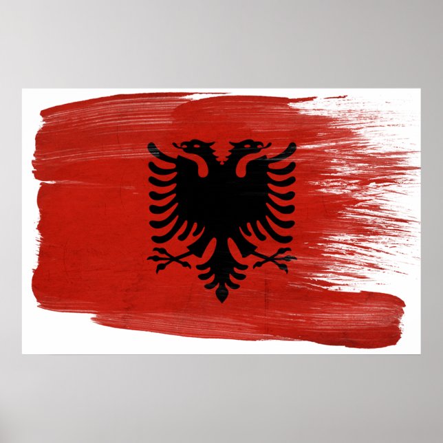 Affiches du drapeau albanais (Devant)