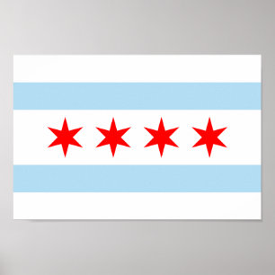 Affiches du drapeau de Chicago