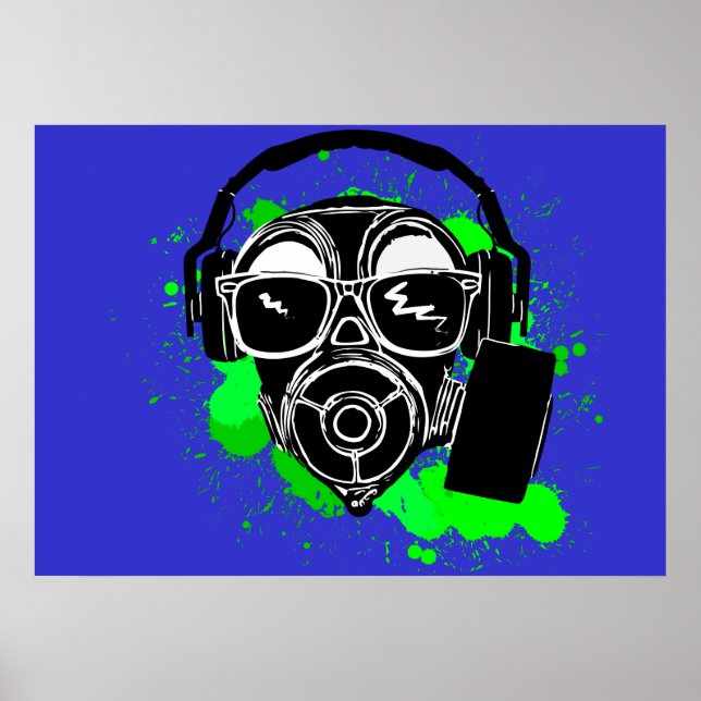 Affiches Dubstep Gasmask (Devant)