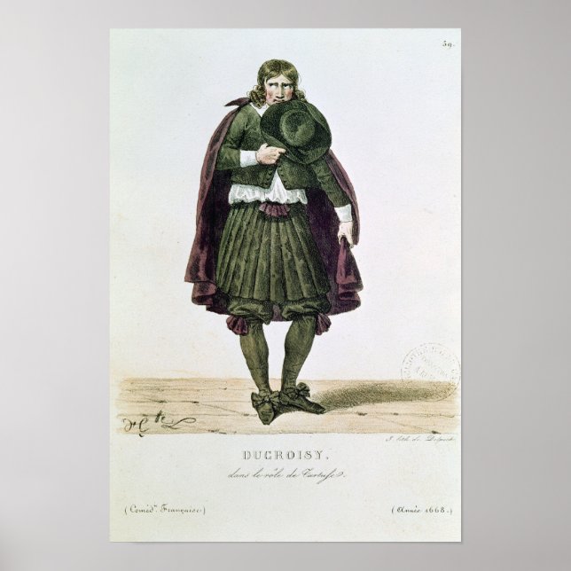 Affiches Ducroisy dans le rôle titre de Tartuffe (Devant)