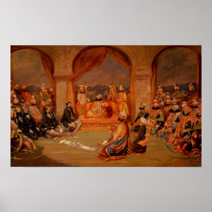 Affiches Durbar à Udaipur, Rajasthan, 1855