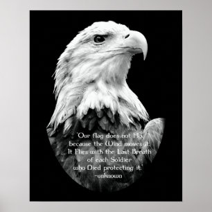Affiches Eagle chauve avec la citation patriotique