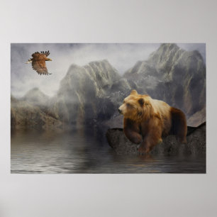 Affiches Eaglebear Mtn. Aigle, Ours